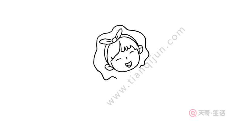 兒童節(jié)跳繩的女孩簡筆畫畫法(圖2) 兒童節(jié)跳繩的女孩簡筆畫畫法